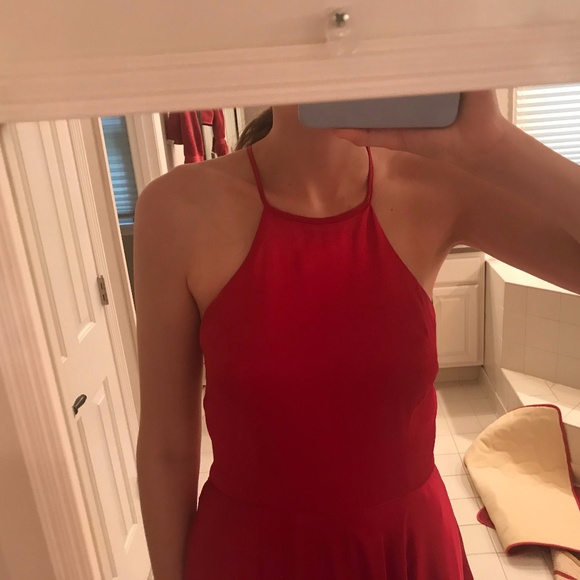 Red Junior Formal Dress Size 11, Unaltered - Picture 5 of 8